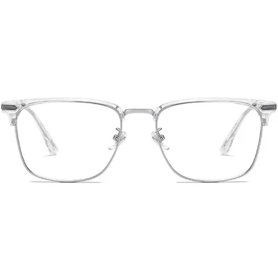 Browline Glasses Wide Eyeglass Frame For Big Face Large Head Men Clear Plastic • $47.96