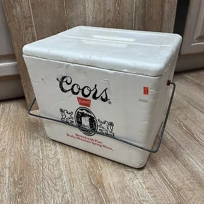 Vintage Coors Beer Styrofoam Cooler Ice Chest With Handle • $24.99