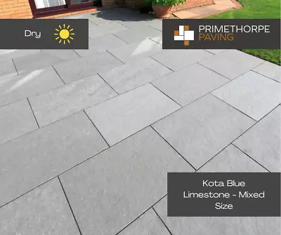 Paving Slabs - Grey / Blue Limestone - Garden Patio Paving - 90cm X 60cm • £246