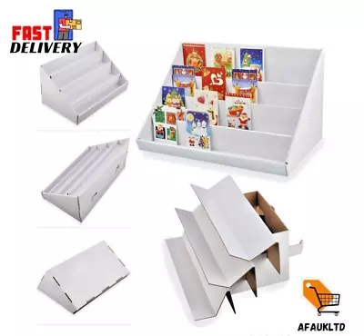 £11.60 • Buy Card Display Stand 4 Collapsible Cardboard Greeting Counter Stand 2X