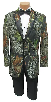 Men's Mossy Oak Camouflage Tuxedo Jacket Large 44-46  Chest Camo Tux Coat • $89.99