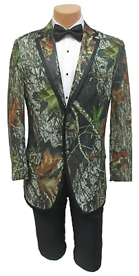 Men's Mossy Oak Camouflage Tuxedo Jacket Medium 40-42  Chest Camo Tux Coat • $89.99