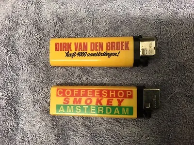 2 X Very Rare Lighters From Amsterdam Coffee Shops SMOKEY’S & DIRK VAN DEN BROEK • £10