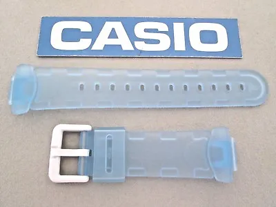 Genuine Casio Baby-G BG-151 BG-151-2 Resin Watch Band Frosted Translucent Blue • $38.38