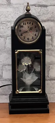 Vintage Fiber Optic Color Changing Flowers Light Quartz CLOCK Multicolor 17.5  T • $55