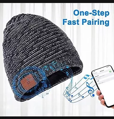 Bluetooth 5.0 Beanie Hat For Men Women Winter Knitted Beanie With Bluetooth Spe • $9.50