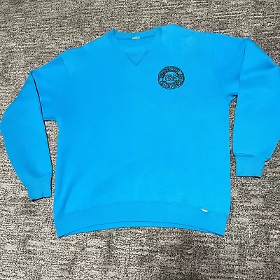 Rare Vintage G&S Skateboard Sweatshirt 80s 90s Single V Russell Athletics Blue L • $150