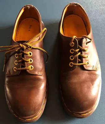 Vintage Doc. Dr. Martens Brown Leather Oxford Lace Up Size 8 UK Made In England • $27