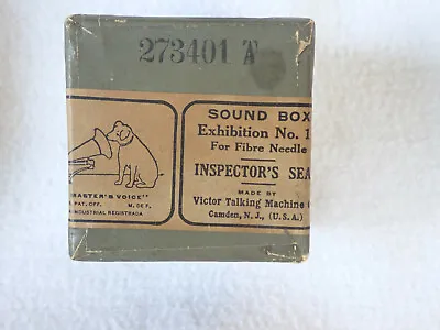 RARE ADVERTISING SHIPPING BOX VICTOR EXHIBITION SOUND BOX No1  12-2-12 • $39