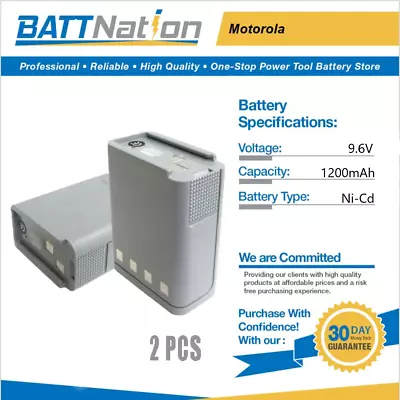 2x 9.6V 1200mAh NiCd Batteries For Motorola NTN4824/A NTN5414 HT600 MT1000 • $45.45