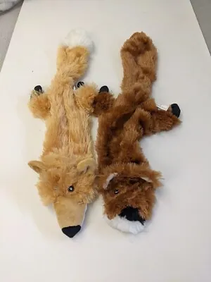 Raggy Fox Dog Toy Puppy Toy - Unfilled Stuffing Free Soft Comfort Pet Play • £4.99