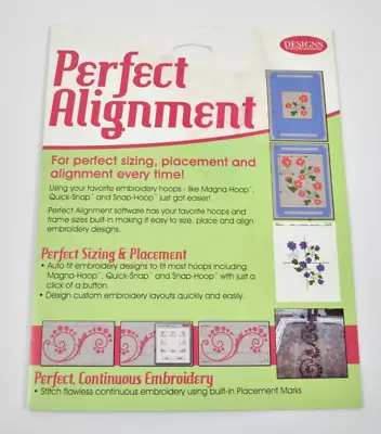 Perfect Alignment Designs In Machine Embroidery Software CD Eileen Roche CD00201 • $29.99