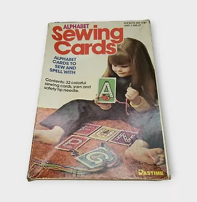 Vintage Alphabet Letters Sewing Cards Educational Sew And Spell 1978 Pastime • $4.76