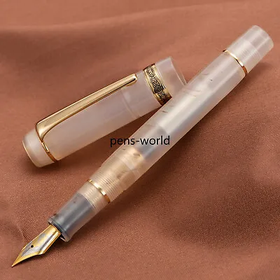 Kaigelu 316A Fountain Pen EF/F/M Nib Transparent Brown Acrylic Writing Gift Pen • $24.38