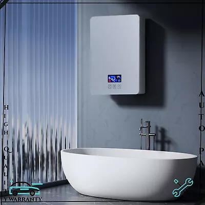 Electric Tankless Instant Hot Water Heater Set Shower Kitchen Bathroom 6000W UK • £69.93