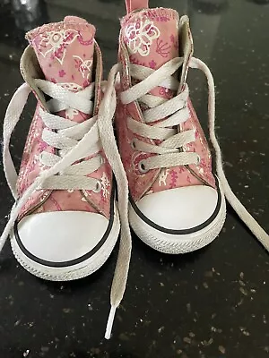 Converse All Star Child’s Size 6 Pink Floral  • £4