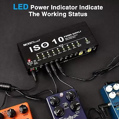 Mosky ISO 10 Outputs Guitar Effect Pedal Board Power Supply 9V 12V 18V AU PLUG • $74.98