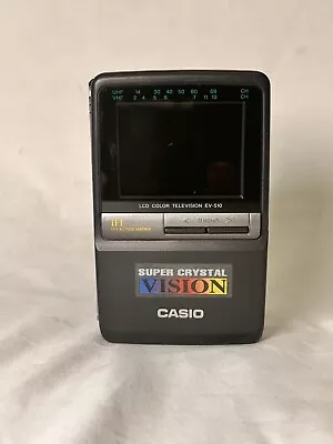 VINTAGE Casio TV-770 Portable Personal Super Crystal Vision Mini TV 1980s 1990s • £10.35