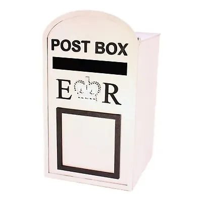 £26.40 • Buy Large Post Box, Royal Mail Design, SILVER MDF, For Wedding Cards Etc.