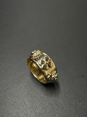 18k Vintage Chanel Diamond Camelia Flower Band Ring Size 4.75 • $1895