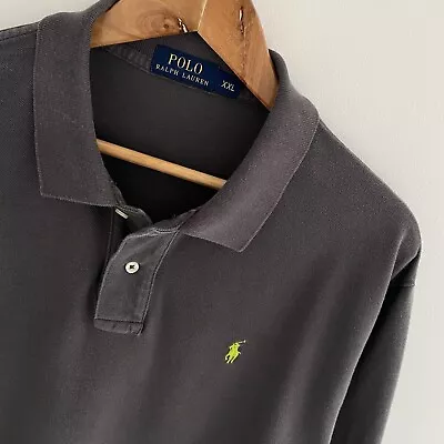 Ralph Lauren Polo Shirt Size 2XL XXL Mens Dark Grey Regular Fit Short Sleeve • £29.95