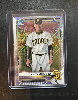 2021 1st Bowman Chrome #BCP-151 Victor Acosta Mojo Refractor Reds Padres • $1.89