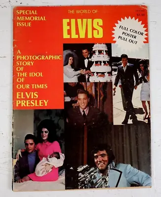 The World Of Elvis Special Memorial Issue 1977 Worn Damage Copy NO Poster Presle • $7.99