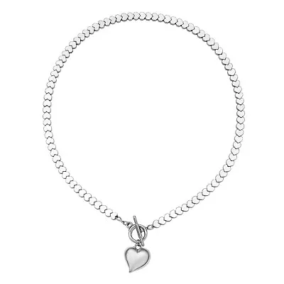 TJC Heart Necklace For Women Size 20 Inches Hematite TCW 124ct. • £6.99