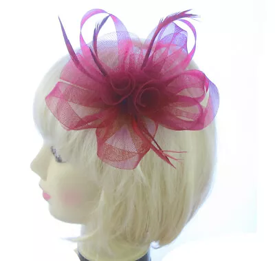 Magenta Purple  Fascinator With Clip Wedding Ladies Day Races  Ascot • £12