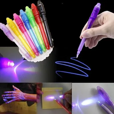 Invisible Fluorescent Pen Led Purple Light Electronic Ultraviolet Highlightbd • £2.51