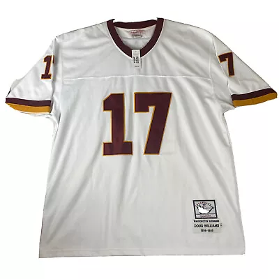 Mitchell And Ness Doug Williams #17 White Jersey Size 58 Stitched Redskins New • $160