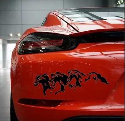 1Pair For Mustang Running Horse Racing Decal Car Body Window Wall Bumper Sticker • $8.50