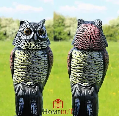 Decoy Owl Realistic Deterrent Bird Scarer Garden Ornaments Bird Outdoor Large • £12.95