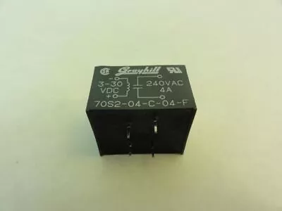 204160 Used; Grayhill 70S2-04-C-04-F Solid State Relay; 4A; 240VAC; 3-30VDC • $11.68