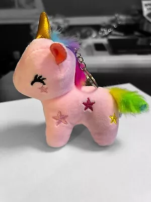 Stuffed Plush UNICORN ~ Keychain/ Bag Dangle~ Kawaii~Soft~LIGHT PINK~NEW SINGLE • $7.50