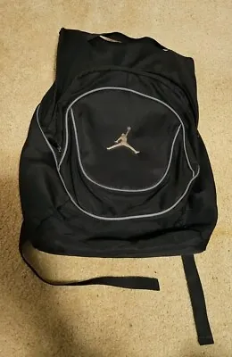 Air Jordan Men Backpack Black Polyester MJ Nike Vintage Rare HTF School Nice  • $29.99