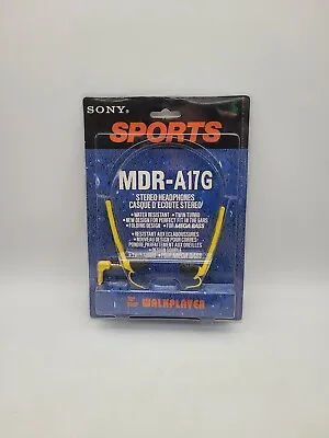 Vintage 90s Sony Sports Walkman Headphones Foldable MDR-A17G Original Packaging  • $24.99