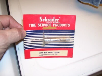 $19.99 • Buy 1950s Antique Nos Tire Depth Gauge Auto Vintage Chevy Ford Hot Rat Rod 55 57 63