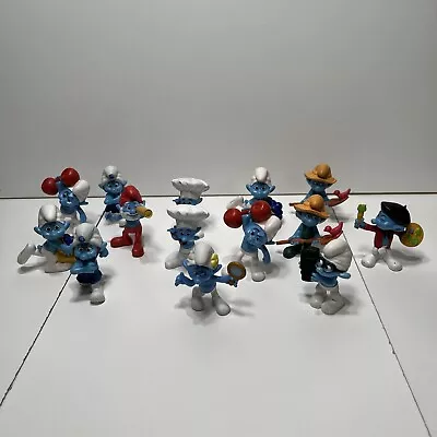 Smurf Lot Of 14 Peyo Figures 2011 (13) 2013 (1) McDonald's Collectible Toys • $15