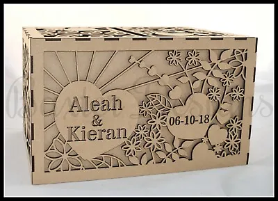 Double Box RAW Wooden Wedding Engagement Party Card Wishing Well Box • $63.25