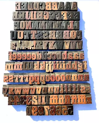 £140 • Buy Letterpress WOOD 1 5/16  DECORATIVE Alphabet U/c L/c + 137pcs **D&C Typeface**