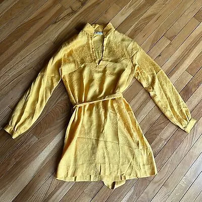 Vintage Saint Laurent Marigold Shirt Dress Size 38/US SIZE 6 • $250