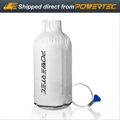 POWERTEC Dust Collector Bag 30 Micron Filter 4  Dust Port W/ 4  Key Hose Clamp • $29.99