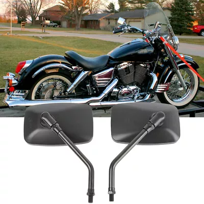 10mm Motorcycle Rectangle Rearview Mirrors For Honda Shadow ACE Aero VT750 1100 • $25.02