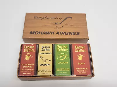 Mohawk Airlines Souvenir English Leather Boxed Set Lime Cologne Soap Timberline • $39