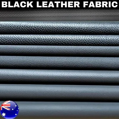 $39.99 • Buy Black Auto Upholstery Marine Grade Vinyl Fabric Faux Leather PVC Furniture Boat