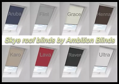 Blackout Skylight Roller Blinds For Velux Windows Silver Or White Frames • £59