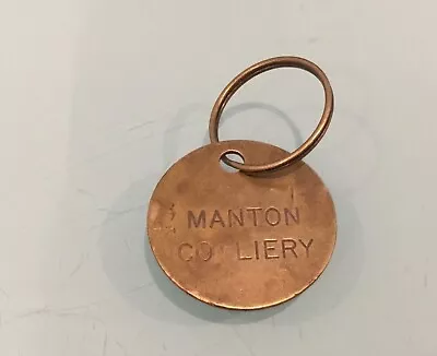 Brass Colliery Pit Check Key Ring Pocket Watch Fob Manton • £9.99