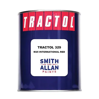 International Red Tractor Paint Machinery Plant Enamel Tractol 1 Litre 1L • £23.99