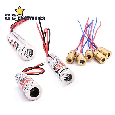 650nm 5V 5mW Adjustable Red Laser Cross Line Lens Focus Head Laser A3GS • $3.37